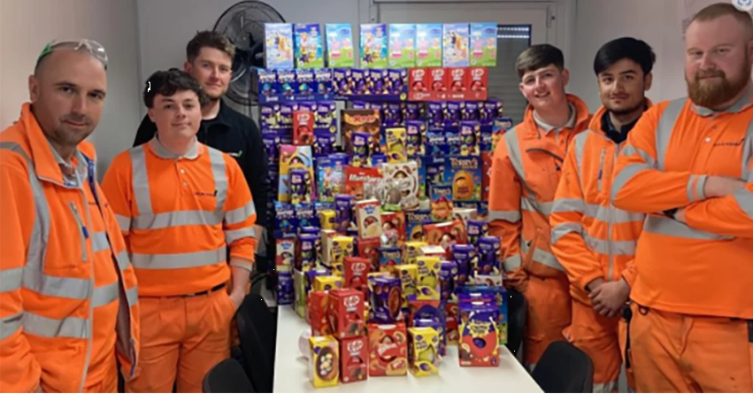Enable Futures' apprentices support Graham's egg straordinary Easter donation